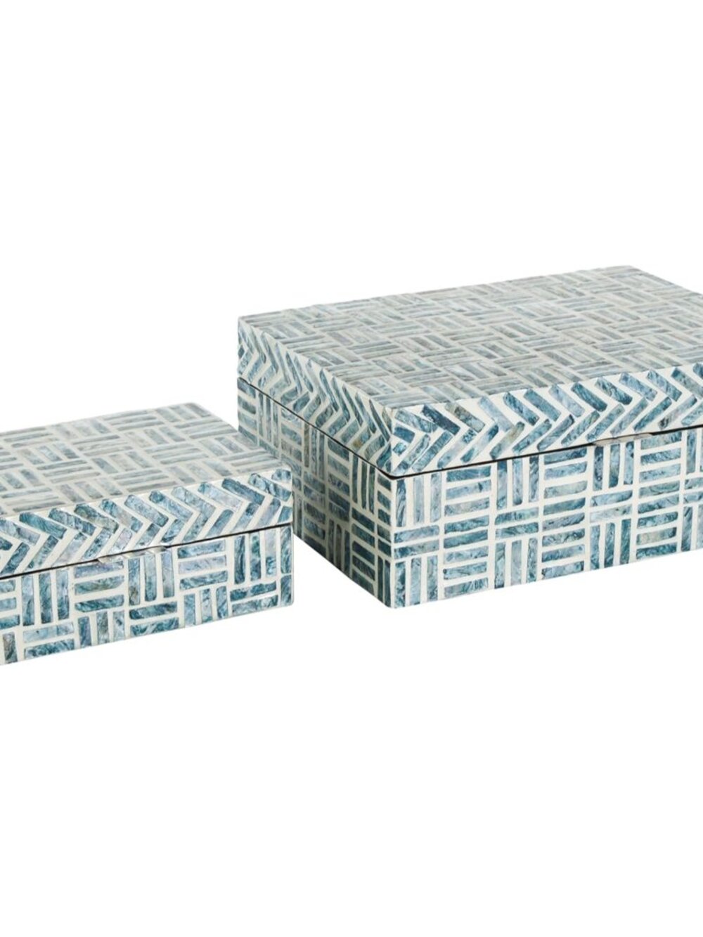 Mother of Pearl Shell Geometric Handmade Decorative Box Mosaic Storage Decorativ - Picture 8 of 9